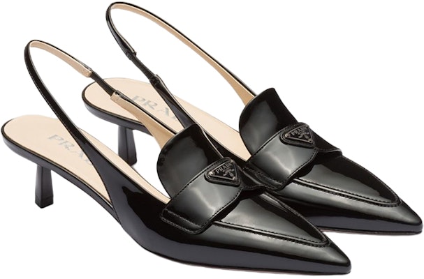 (W) Prada Tacones de Aguja en Charol Negro Punta Afilada 1D175N_069_F0002_F_045 Order (W) Prada Tacones de Aguja en Charol Negro Punta Afilada 1D175N_069_F0002_F_045