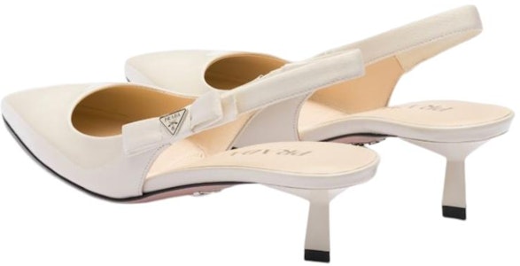 PRADA 亮皮 蝴蝶結 尖頭 細跟 高筒鞋 女款 白色 Purchase PRADA 亮皮 蝴蝶結 尖頭 細跟 高筒鞋 女款 白色