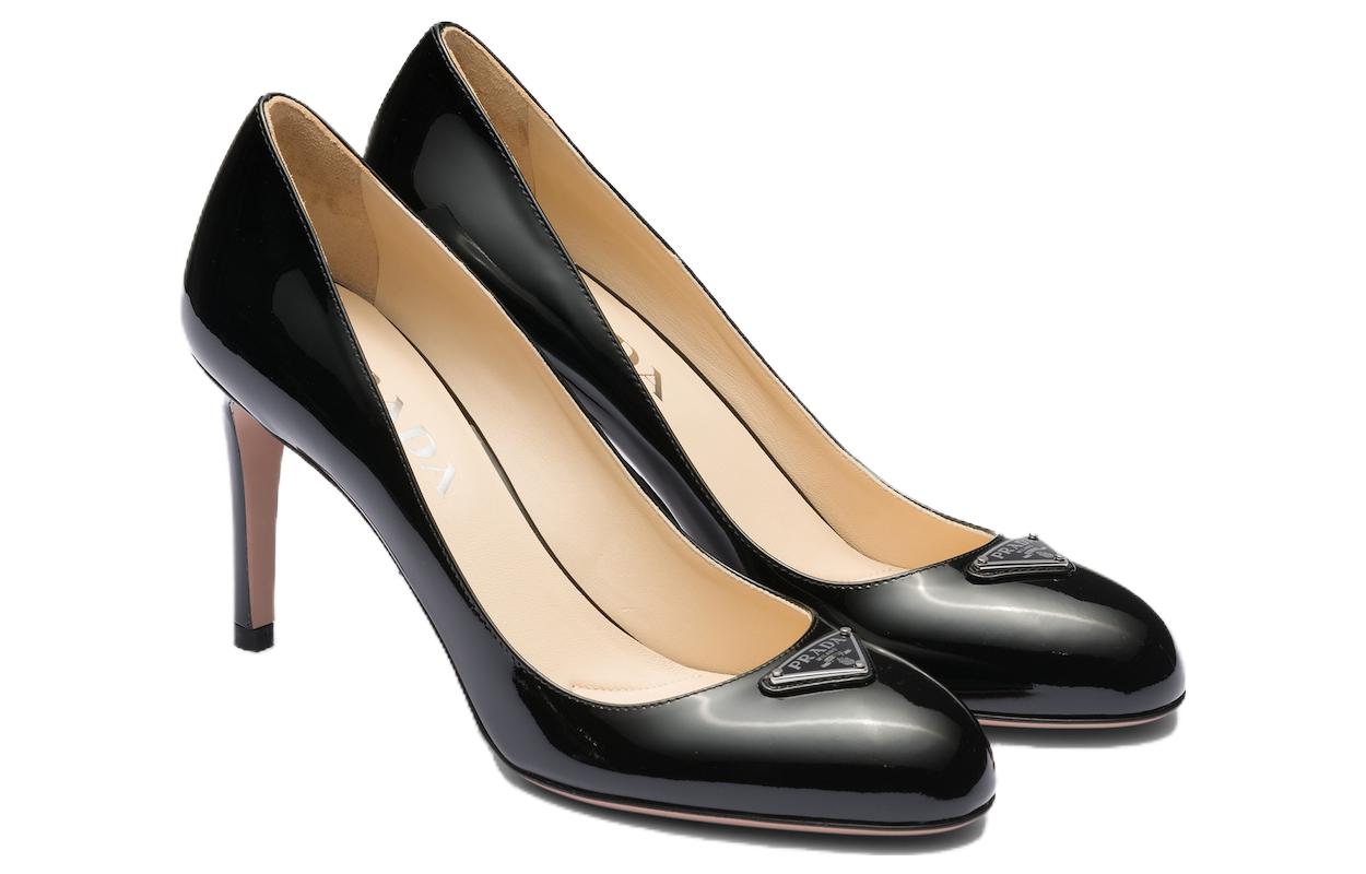Order (W) Prada Kasut Tumit Kulit Paten 'Stiletto Hitam' 1I160N_069_F0002_F_085