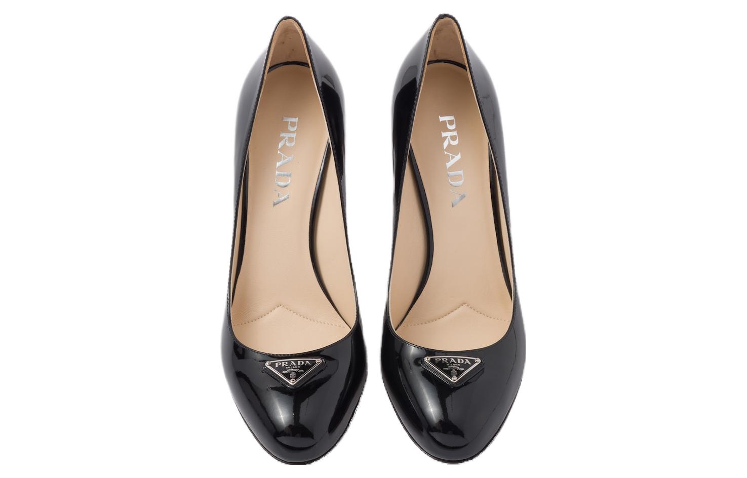 Lookbook (W) Prada Kasut Tumit Kulit Paten 'Stiletto Hitam' 1I160N_069_F0002_F_085