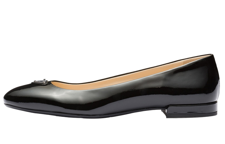 (Women) Prada Patent Leather Round Toe Slip-On Flats 'Black' 1F200N_069_F0002_F_015