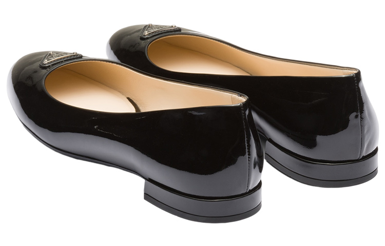 Purchase (W) Prada Leder Slipper Rundzehner Schwarz Damen Flats 1F200N_069_F0002_F_015