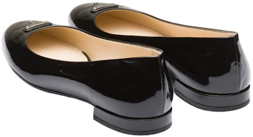 Purchase (W) Prada Zapatos Planos Negros de Charol con Punta Redonda y Sin Cordones 1F200N_069_F0002_F_015