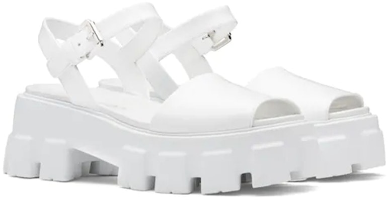 (W) Sandal Kulit Patent Prada 'Putih' 1X526M_055_F0009_F_D055 Lookbook (W) Sandal Kulit Patent Prada 'Putih' 1X526M_055_F0009_F_D055