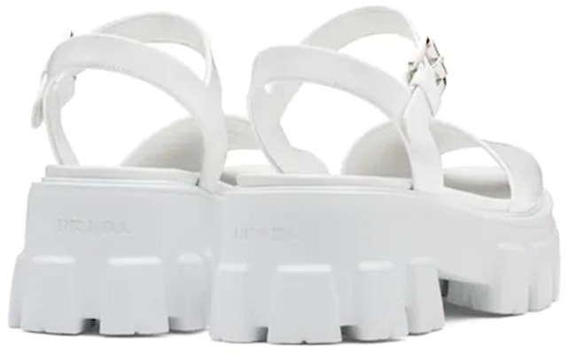 (W) Sandal Kulit Patent Prada 'Putih' 1X526M_055_F0009_F_D055 Purchase (W) Sandal Kulit Patent Prada 'Putih' 1X526M_055_F0009_F_D055