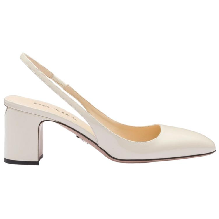 Order (W) Prada Leren Slip-On Rondneus Blokhak ''Ivory'' 1I173N_069_F0304_F_065
