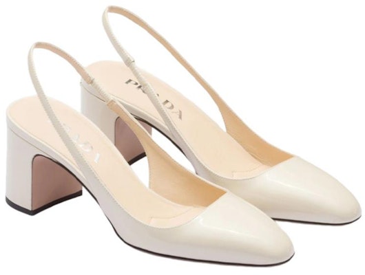 (Women) Prada Patent Leather Slip-On Round-Toe Block Heel 'Ivory' 1I173N_069_F0304_F_065 Lookbook (Women) Prada Patent Leather Slip-On Round-Toe Block Heel 'Ivory' 1I173N_069_F0304_F_065