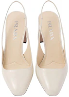 Shop (Women) Prada Patent Leather Slip-On Round-Toe Block Heel 'Ivory' 1I173N_069_F0304_F_065