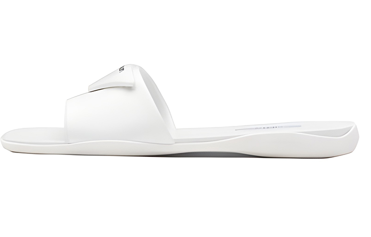 (W) Prada Patent Leather Slippers 'White'