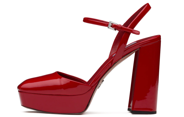 靴 PRADA square toe strap heels 36 Prada Black Leather Block Heel Square Toe Pumps Size 36 Prada | TLC US