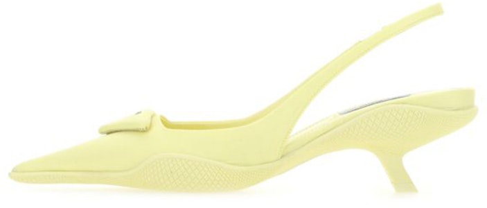 PRADA 普拉達 亮面皮革飾帶尖頭方根高跟鞋 女款 黃 Buy PRADA 普拉達 亮面皮革飾帶尖頭方根高跟鞋 女款 黃