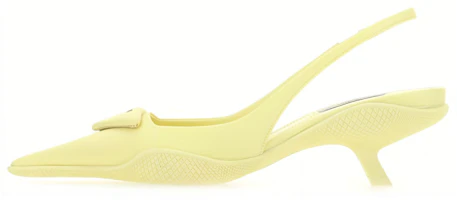 (Women) Prada Patent Leather Strap Pointed Block Heel Pumps 'Yellow' 1I565M_W08_F0569_F_A045 (Women) Prada Patent Leather Strap Pointed Block Heel Pumps 'Yellow' 1I565M_W08_F0569_F_A045