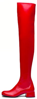 (W) Boots Tinggi Kulit Patent Prada 'Merah' 1W330M_3LBK_F0011_F_B035 Buy (W) Boots Tinggi Kulit Patent Prada 'Merah' 1W330M_3LBK_F0011_F_B035
