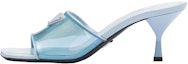 Buy (W) Sandal Stiletto Kulit Berkilat Prada Logo Segi Tiga 'Blue Fashion' 1XX644_3N09_F0076_F_065