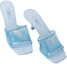 Lookbook (W) Prada Lakleren Driehoek Logo Stiletto Sandalen ''Blauw Fashion'' 1XX644_3N09_F0076_F_065