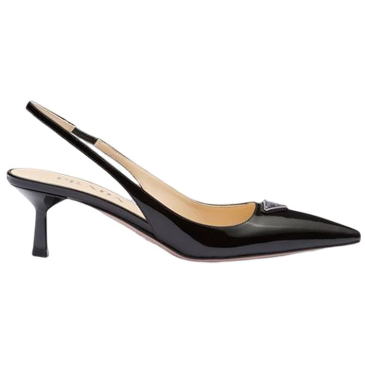 (W) Prada Patent Pointed-Toe High Heels 'Black Logo' 圖 2