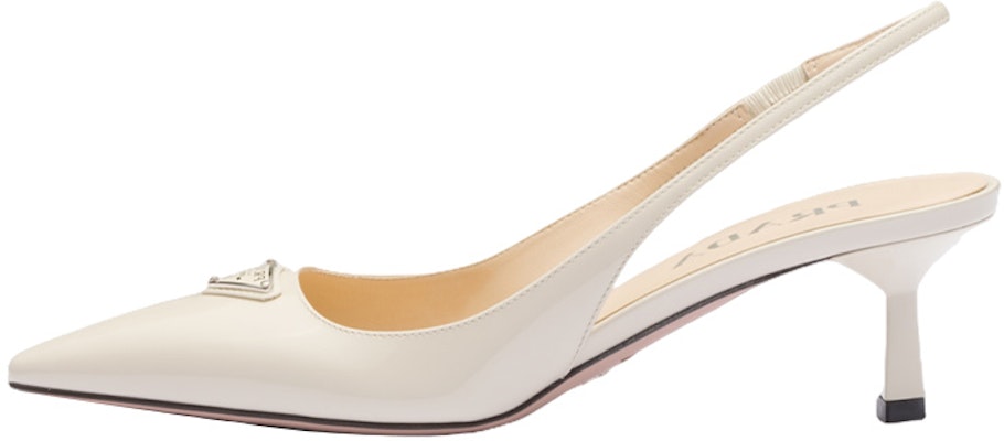 (Women) Prada Patent Pointed Toe Stiletto 'White' 1I153N_069_F0304_F_055 Buy (Women) Prada Patent Pointed Toe Stiletto 'White' 1I153N_069_F0304_F_055