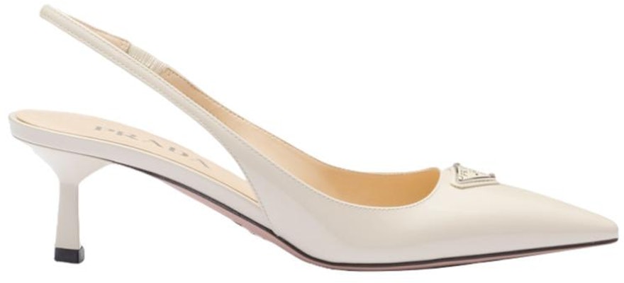 (Women) Prada Patent Pointed Toe Stiletto 'White' 1I153N_069_F0304_F_055 Order (Women) Prada Patent Pointed Toe Stiletto 'White' 1I153N_069_F0304_F_055