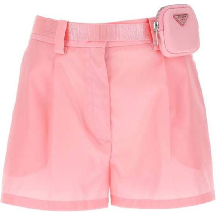 (Women) PRADA Pink Casual Shorts with Waist Bag Attachment. 22H826S2011WQ8-F0028