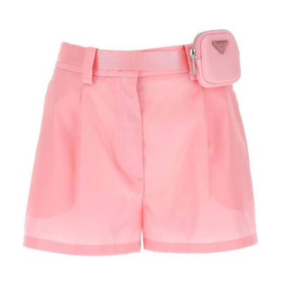 (Women) PRADA Pink Casual Shorts with Waist Bag Attachment. 22H826S2011WQ8-F0028