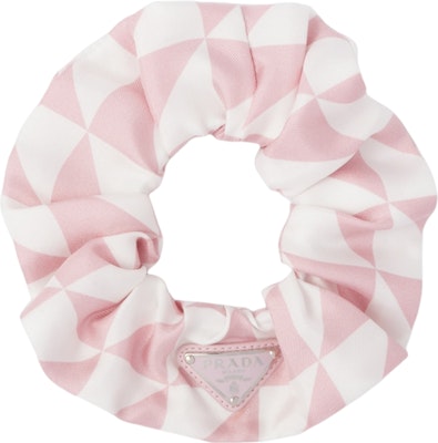 (Women) PRADA Pink Enamel Metal Triangle Logo Hair Tie for Women. 1IF015-2DTP-F0V4C Buy (Women) PRADA Pink Enamel Metal Triangle Logo Hair Tie for Women. 1IF015-2DTP-F0V4C