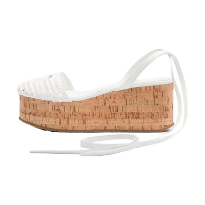 (W) Prada Platform Espadrille 'White Fashion Sandal'
