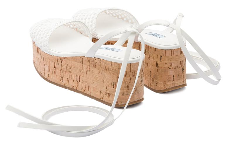 (W) Prada Platform Espadrille 'White Fashion Sandal' 圖 4