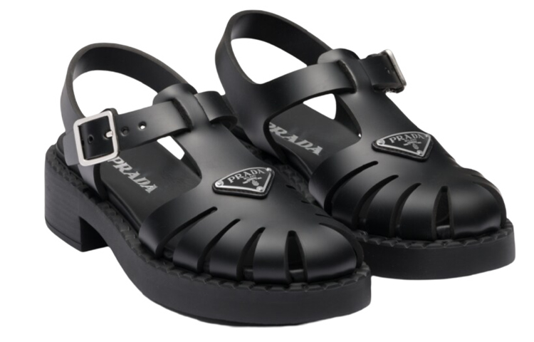 Order (W) Sandal Fesyen Platform Prada 'Gesper Hitam' 1X857M_3LKK_F0002_F_050