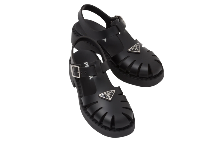 Lookbook (W) Sandal Fesyen Platform Prada 'Gesper Hitam' 1X857M_3LKK_F0002_F_050