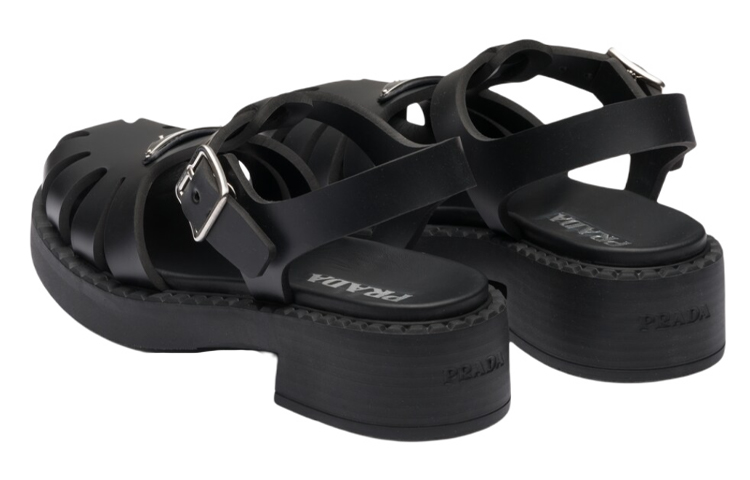 Shop (W) Sandal Fesyen Platform Prada 'Gesper Hitam' 1X857M_3LKK_F0002_F_050