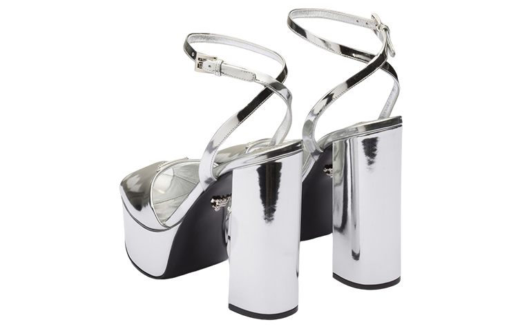(W) Prada Platform Fashion Sandals 'Silver Leather' 圖 4