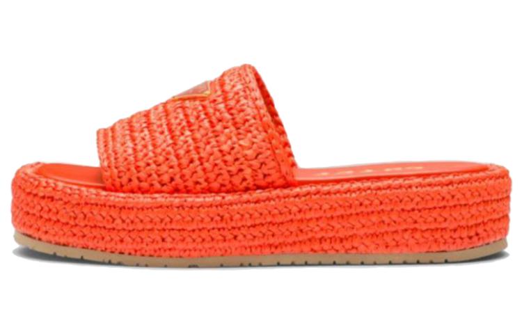 (W) Prada Platform Fashion Slide 'Orange'