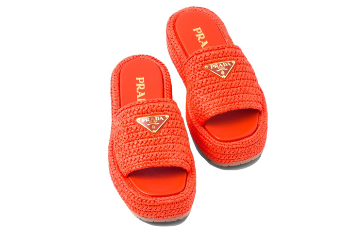 (W) Prada Platform Fashion Slide 'Orange' 圖 3