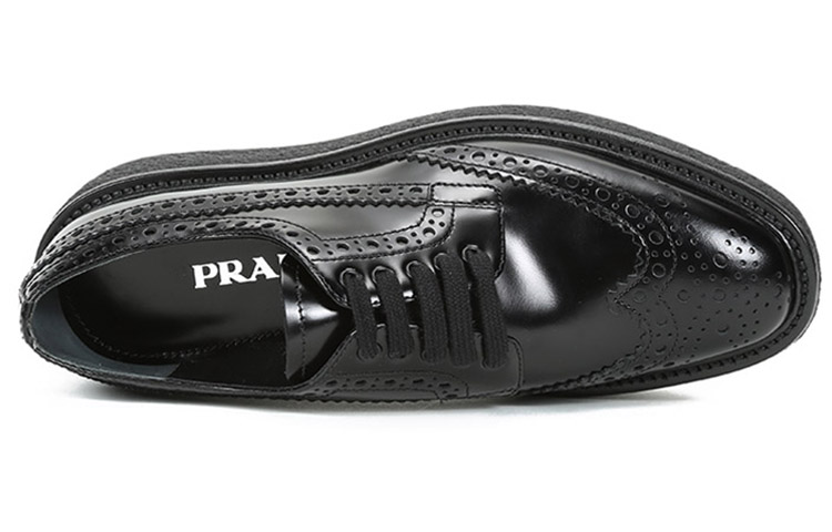 (W) Prada Platform Fashion Sneakers 'Black' 圖 5