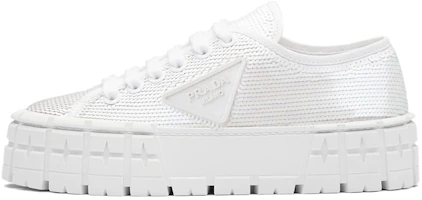 (Women) Prada Platform Sneakers 'Logo Sequin Embroidery White' 1E787M_959_F0009_F_050 (Women) Prada Platform Sneakers 'Logo Sequin Embroidery White' 1E787M_959_F0009_F_050