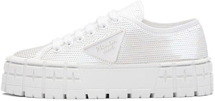 (Women) Prada Platform Sneakers 'Logo Sequin Embroidery White' 1E787M_959_F0009_F_050 (Women) Prada Platform Sneakers 'Logo Sequin Embroidery White' 1E787M_959_F0009_F_050