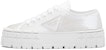 (W) Prada Kasut Platform 'Logo Sulaman Sekuin Putih' 1E787M_959_F0009_F_050