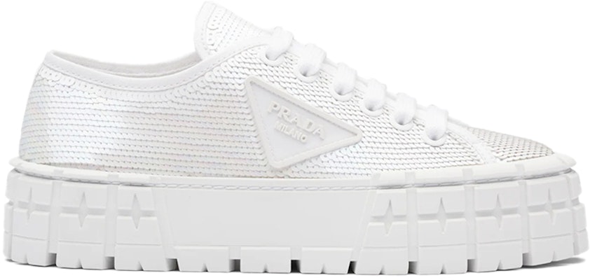 (W) Zapatillas Plataforma Prada 'Bordado Logo Lentejuelas Blancas' 1E787M_959_F0009_F_050 Order (W) Zapatillas Plataforma Prada 'Bordado Logo Lentejuelas Blancas' 1E787M_959_F0009_F_050