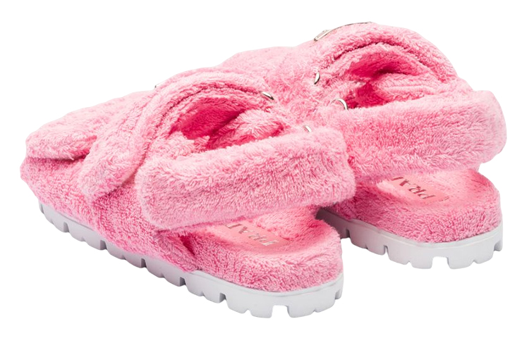 (W) Prada Platform Velcro Sandals 'Pink Fashion' 圖 5