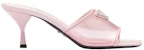 (W) Sandal Mule Prada Plexiglas 65mm Kulit Patent Merah Jambu Alabaster 1XX644_3N09_F0E18_F_065