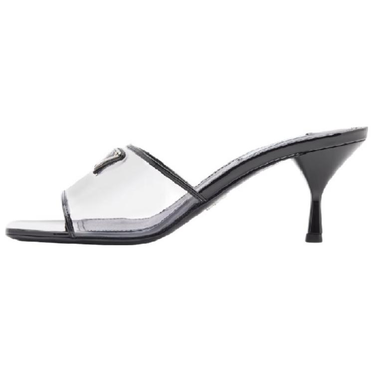 (Women) Prada Plexiglas 65mm Mule Sandals Black Patent Leather 1XX644_3N09_F0002_F_065