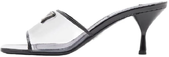 (Women) Prada Plexiglas 65mm Mule Sandals Black Patent Leather 1XX644_3N09_F0002_F_065 (Women) Prada Plexiglas 65mm Mule Sandals Black Patent Leather 1XX644_3N09_F0002_F_065