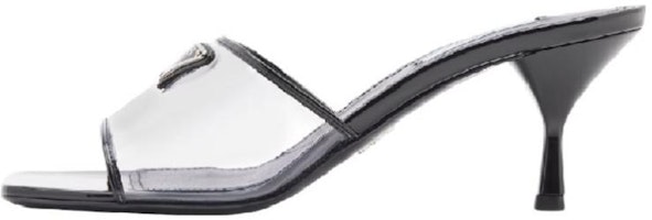 (Women) Prada Plexiglas 65mm Mule Sandals Black Patent Leather 1XX644_3N09_F0002_F_065 (Women) Prada Plexiglas 65mm Mule Sandals Black Patent Leather 1XX644_3N09_F0002_F_065