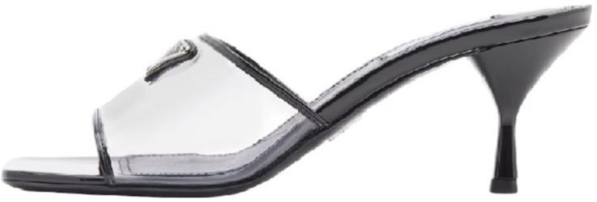 (Women) Prada Plexiglas 65mm Mule Sandals Black Patent Leather 1XX644_3N09_F0002_F_065 Buy (Women) Prada Plexiglas 65mm Mule Sandals Black Patent Leather 1XX644_3N09_F0002_F_065