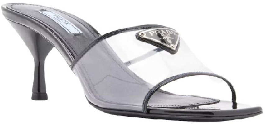 (Women) Prada Plexiglas 65mm Mule Sandals Black Patent Leather 1XX644_3N09_F0002_F_065 Lookbook (Women) Prada Plexiglas 65mm Mule Sandals Black Patent Leather 1XX644_3N09_F0002_F_065
