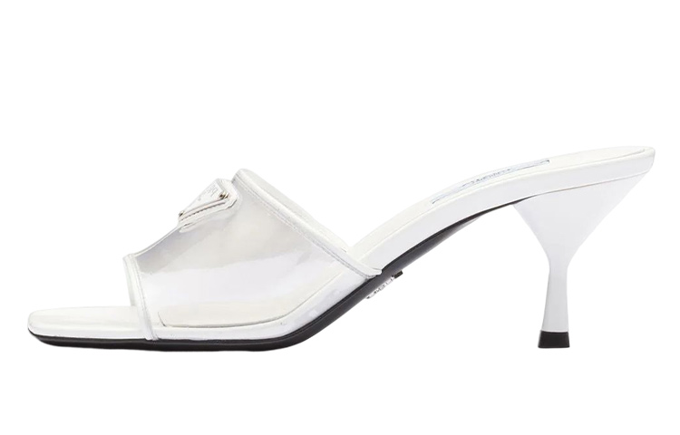 (Women) Prada Plexiglas 65mm Mule Sandals White Patent Leather 1XX644_3N09_F0009_F_065