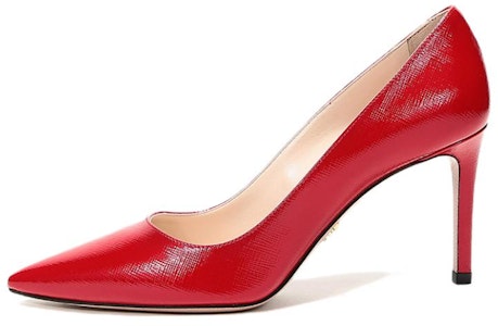 PRADA 普拉達 皮革淺口尖頭高跟鞋 女款 紅色 Buy PRADA 普拉達 皮革淺口尖頭高跟鞋 女款 紅色