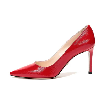 (W) Prada Pointed-Toe High Heel 'Red Leather'