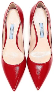 PRADA 普拉達 皮革淺口尖頭高跟鞋 女款 紅色 Shop PRADA 普拉達 皮革淺口尖頭高跟鞋 女款 紅色