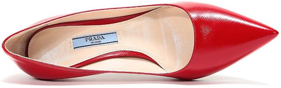 PRADA 普拉達 皮革淺口尖頭高跟鞋 女款 紅色 Purchase PRADA 普拉達 皮革淺口尖頭高跟鞋 女款 紅色